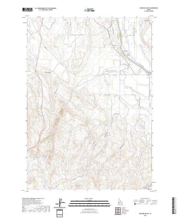 Opalene Gulch topographic map thumbnail
