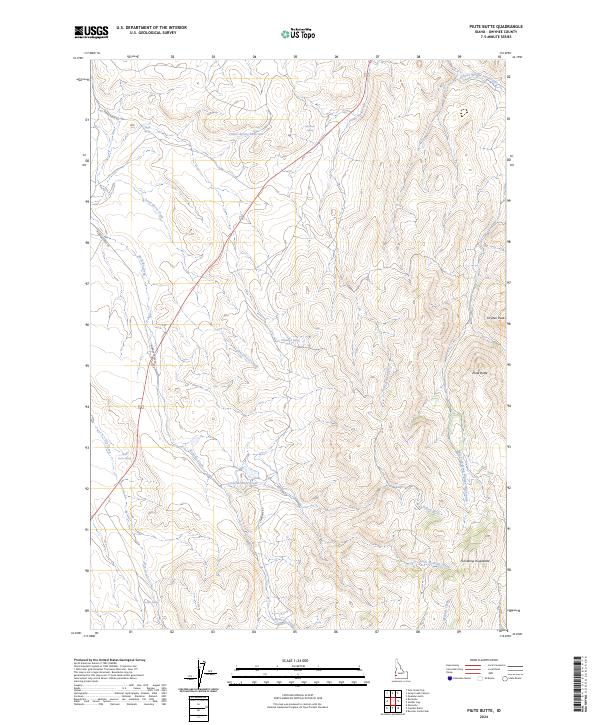 Piute Butte topographic map thumbnail