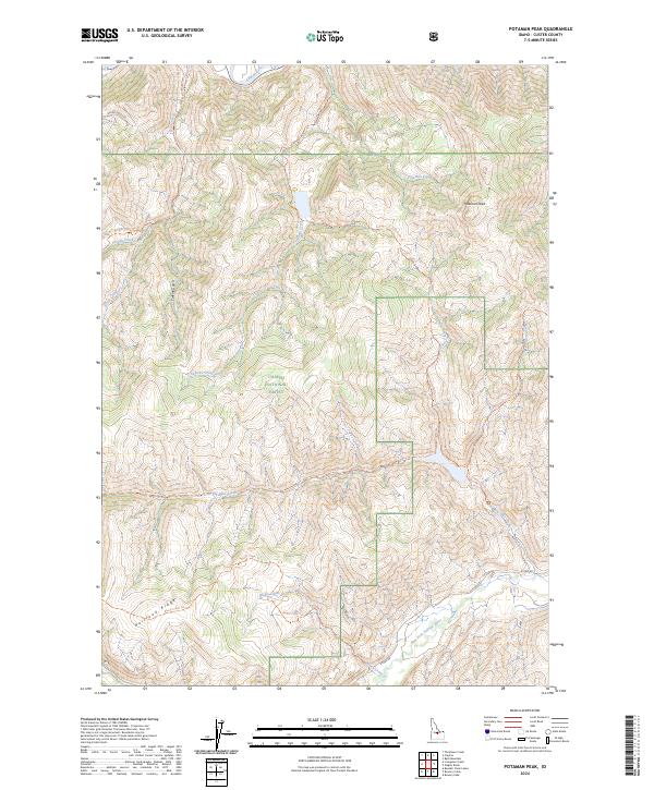 Potaman Peak topographic map thumbnail