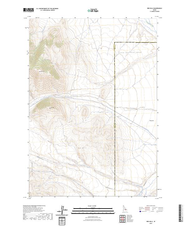 Red Hills topographic map thumbnail