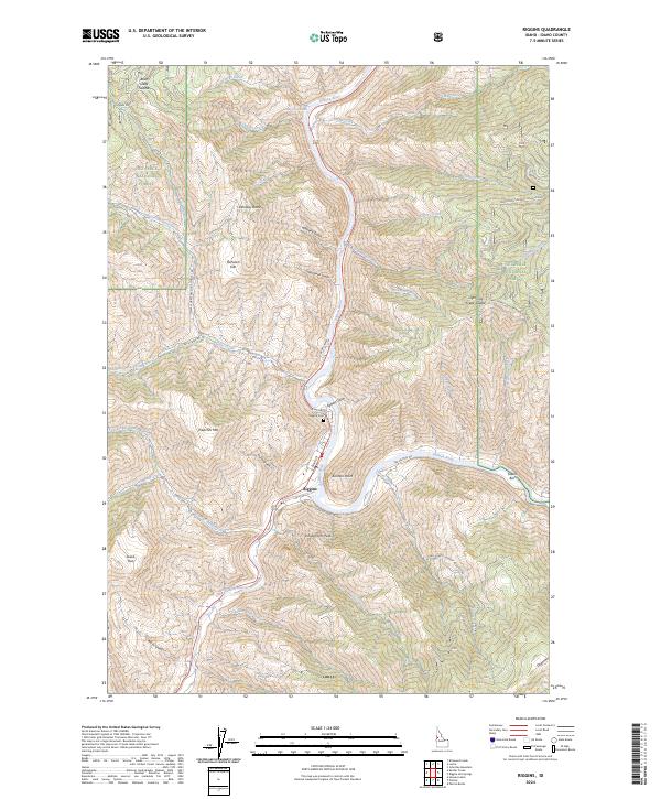 Riggins topographic map thumbnail