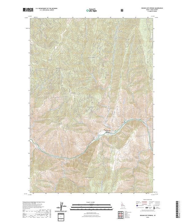 Riggins Hot Springs topographic map thumbnail