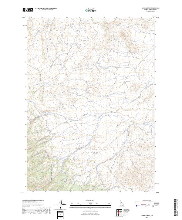Sawmill Creek topographic map thumbnail