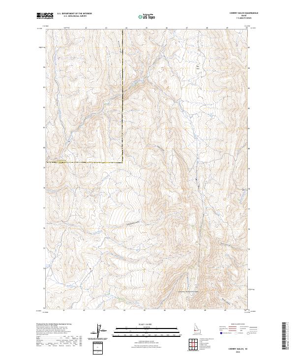 Cherry Gulch topographic map thumbnail