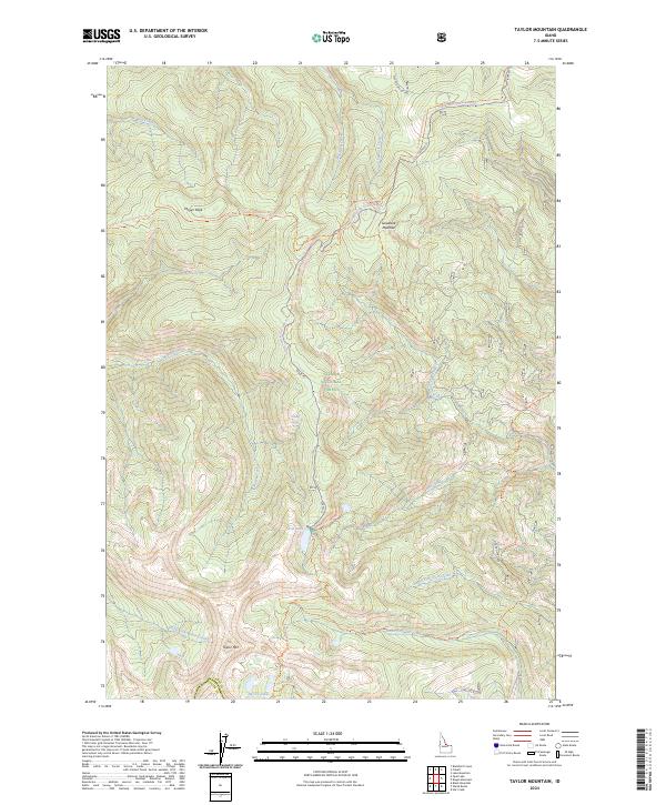 Taylor Mountain topographic map thumbnail