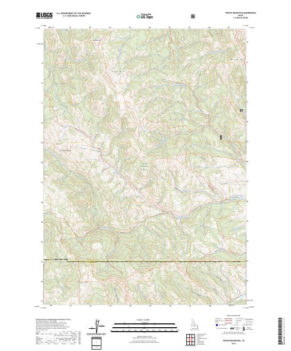 Tincup Mountain 2023 topographic map thumbnail