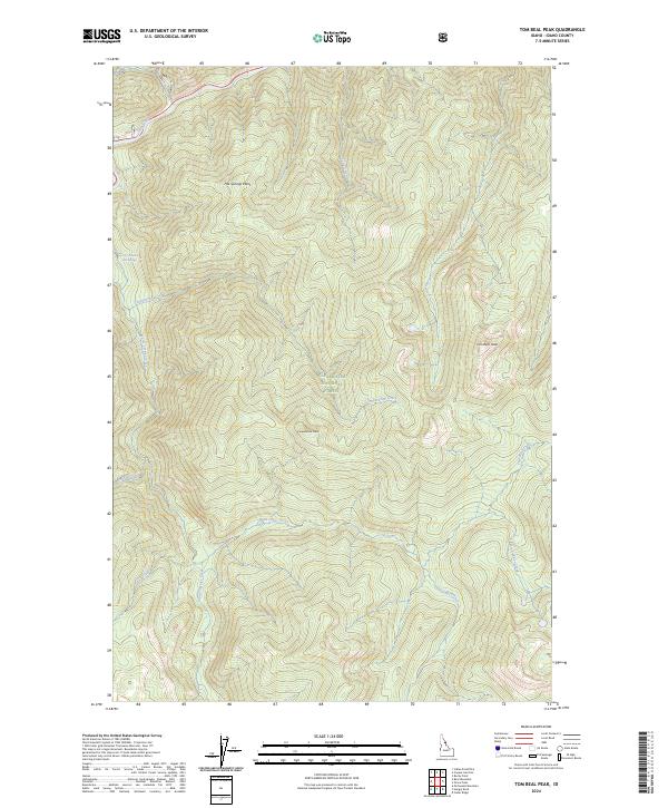 Tom Beal Peak topographic map thumbnail