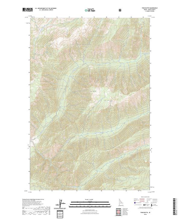 Twin Butte topographic map thumbnail