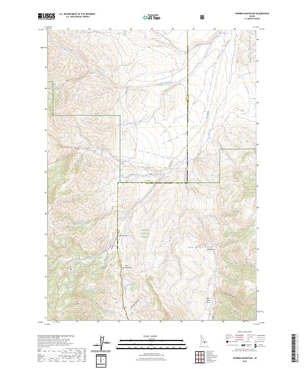 Warren Mountain 2023 topographic map thumbnail