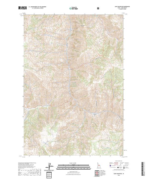 Gant Mountain topographic map thumbnail