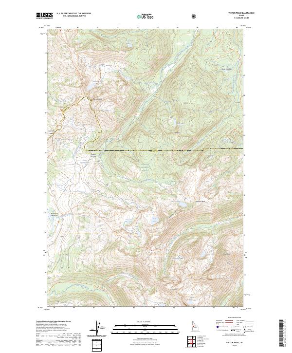 Victor Peak topographic map thumbnail