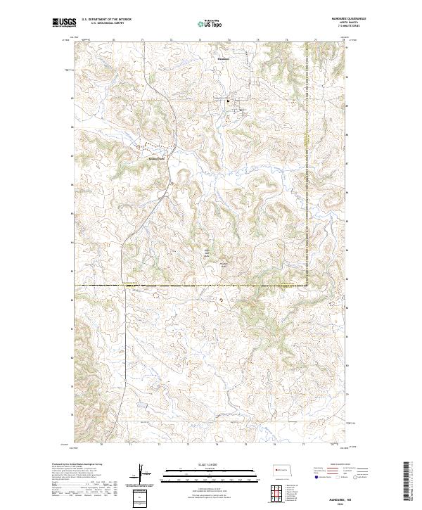 Mandaree topographic map thumbnail
