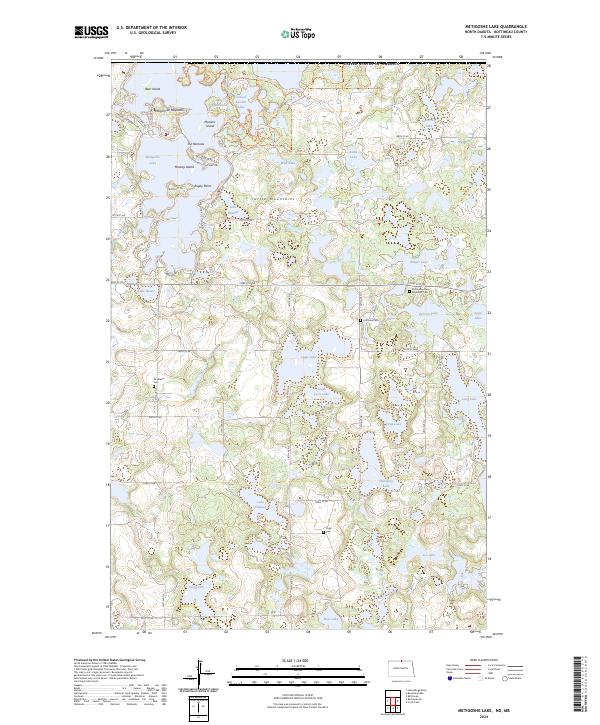 Metigoshe Lake topographic map thumbnail