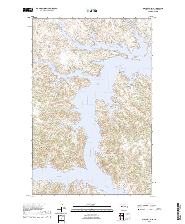 Saddle Butte SW topographic map thumbnail