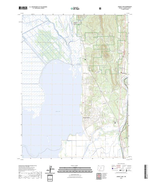 Agency Lake topographic map thumbnail