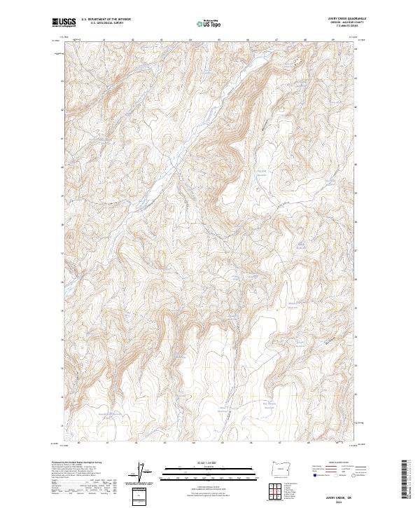 Avery Creek topographic map thumbnail