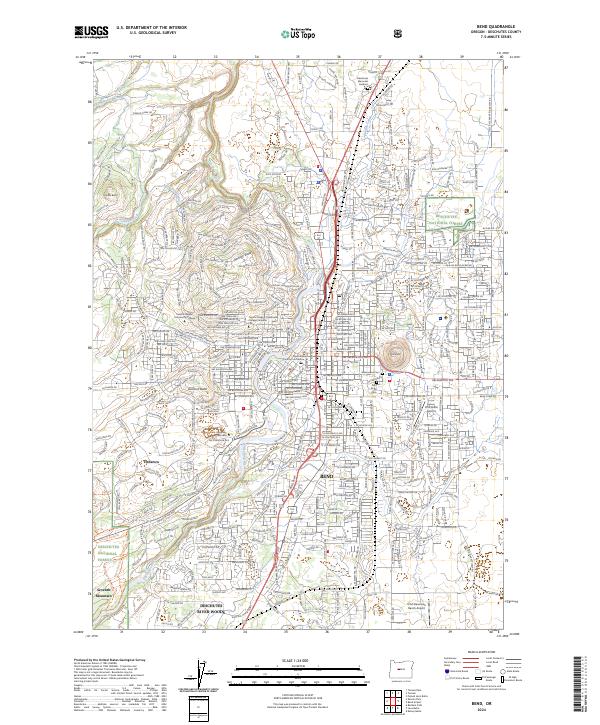 Bend topographic map thumbnail