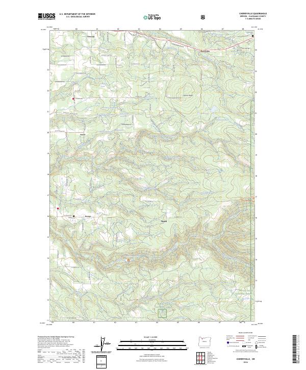Cherryville topographic map thumbnail