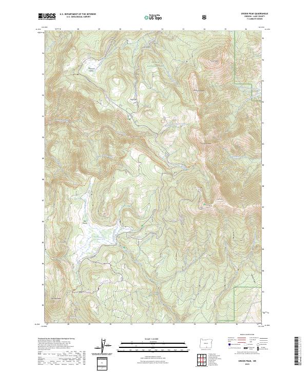 Crook Peak topographic map thumbnail
