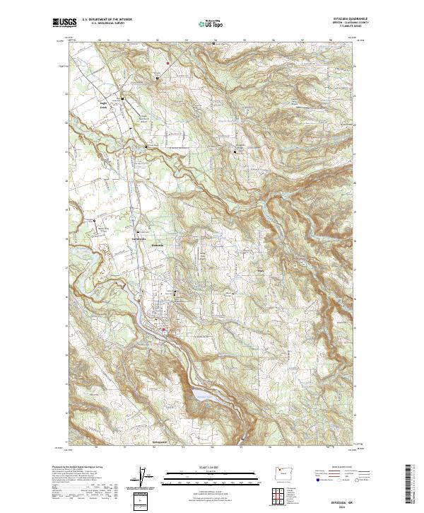 Estacada topographic map thumbnail