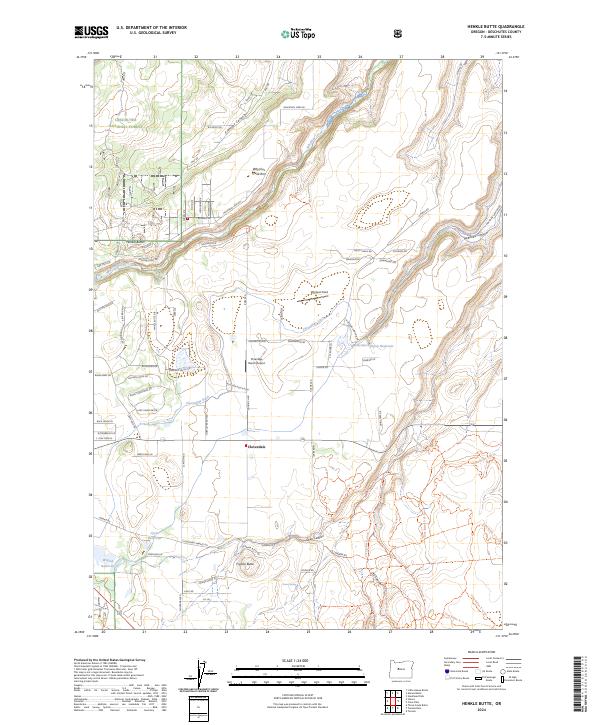 Henkle Butte topographic map thumbnail