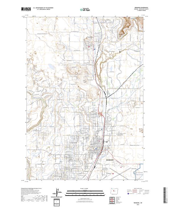 Redmond 2024 topographic map thumbnail