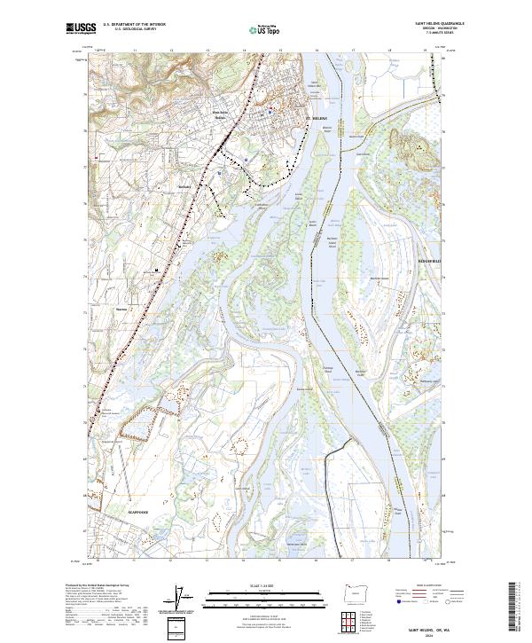 Saint Helens 2024 topographic map thumbnail