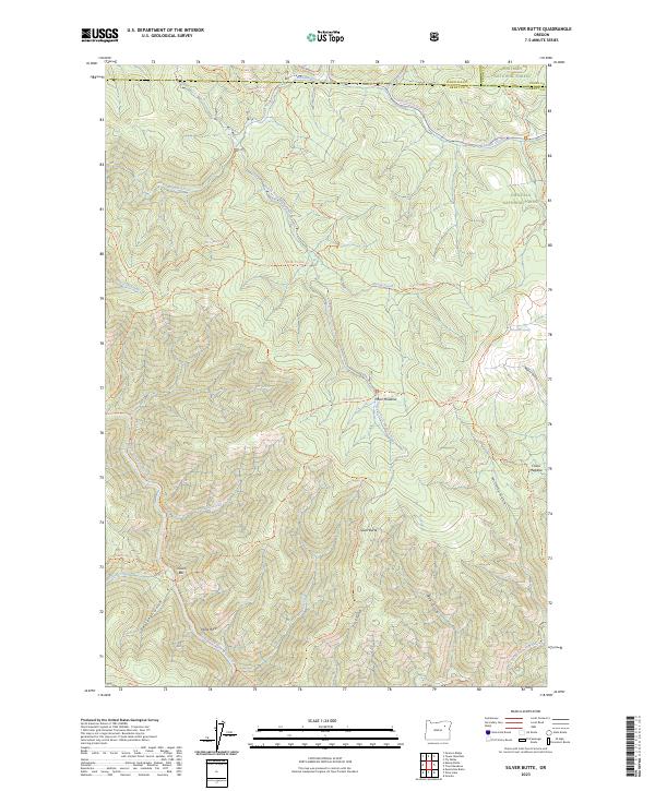 Silver Butte 2023 topographic map thumbnail
