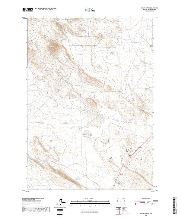 Paiute Butte 2024 topographic map thumbnail