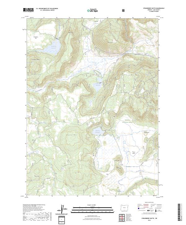 Strawberry Butte topographic map thumbnail
