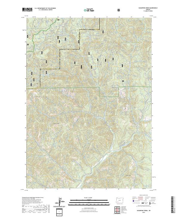 Sugarpine Creek 2023 topographic map thumbnail