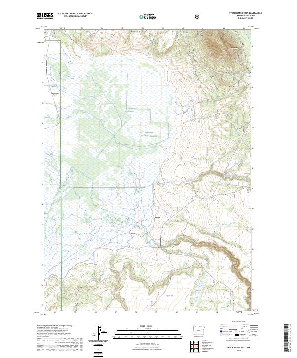 Sycan Marsh East topographic map thumbnail