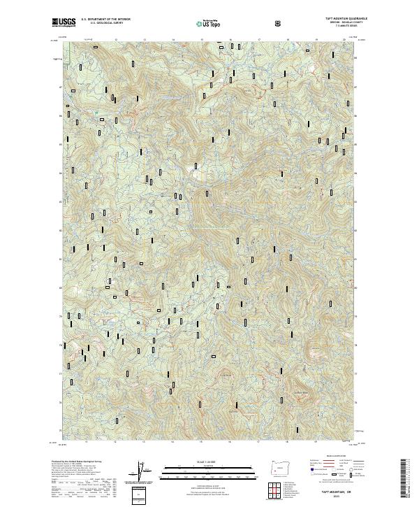 Taft Mountain 2023 topographic map thumbnail