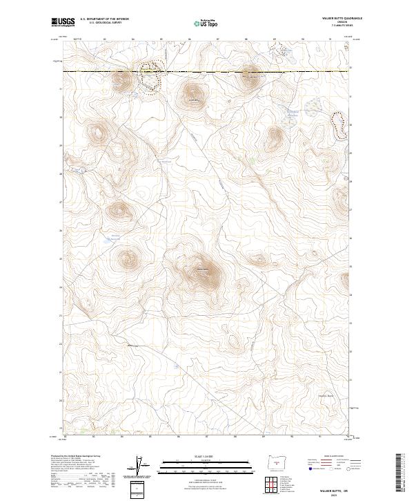 Walker Butte 2023 topographic map thumbnail