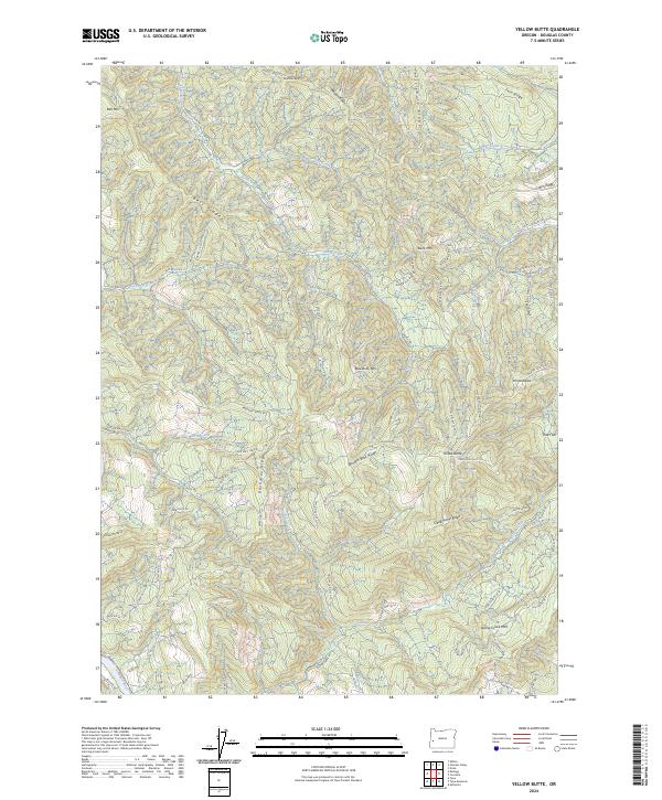 Yellow Butte 2024 topographic map thumbnail