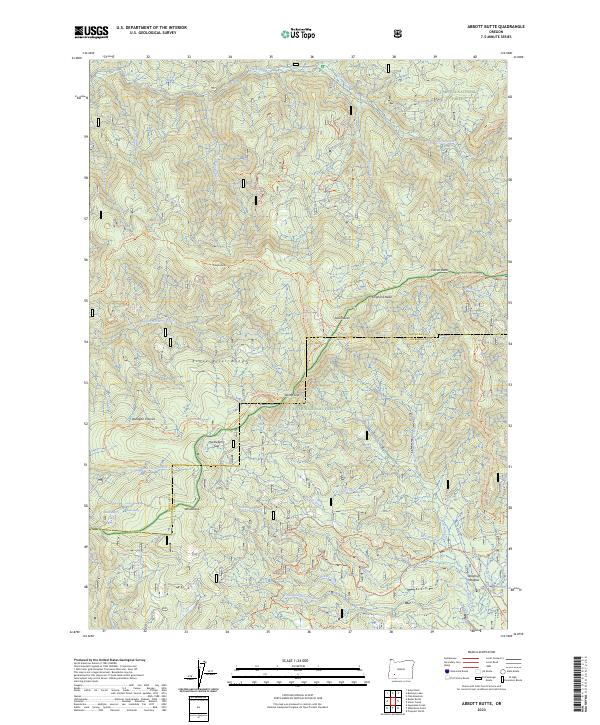 Abbott Butte topographic map thumbnail