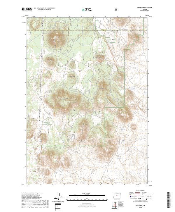 Fox Butte topographic map thumbnail