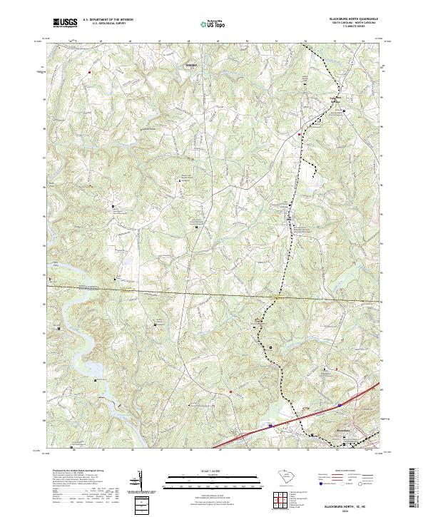 Blacksburg North topographic map thumbnail