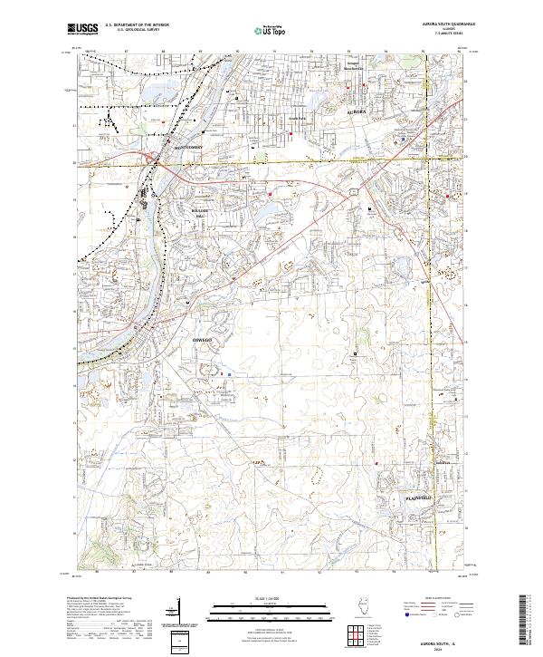 Aurora South topographic map thumbnail