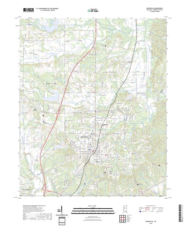 Booneville topographic map thumbnail