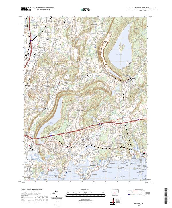 Branford topographic map thumbnail