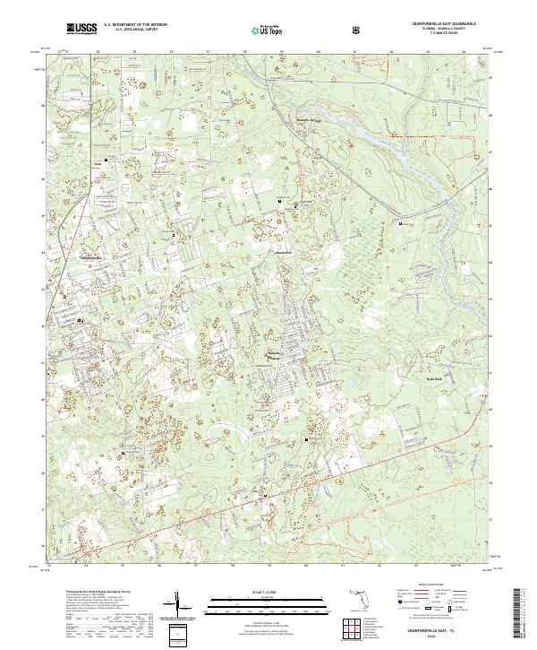 Crawfordville East topographic map thumbnail