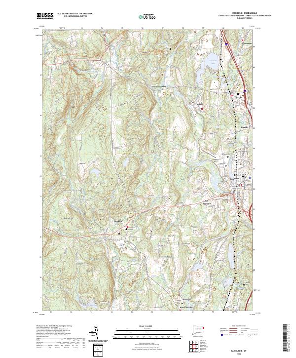 Danielson topographic map thumbnail