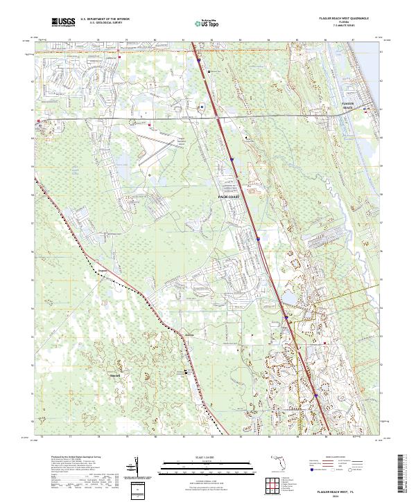 Flagler Beach West topographic map thumbnail