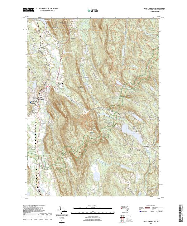Great Barrington topographic map thumbnail