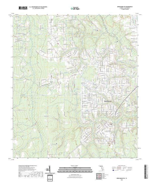 Middleburg SW topographic map thumbnail