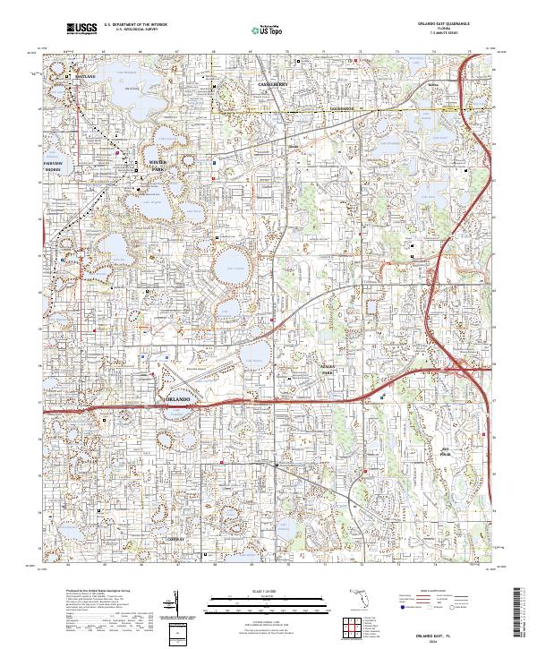 Orlando East topographic map thumbnail