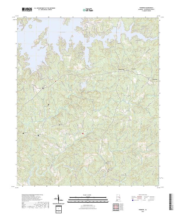 Ponders topographic map thumbnail
