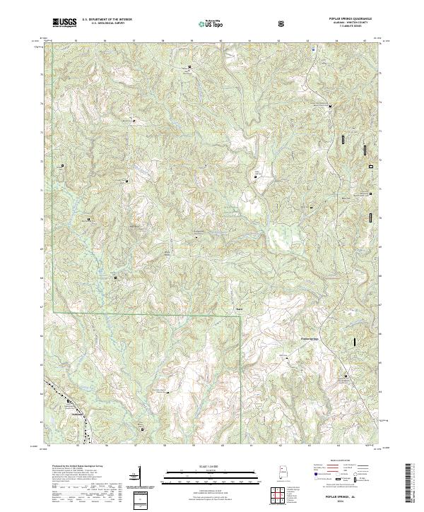 Poplar Springs topographic map thumbnail