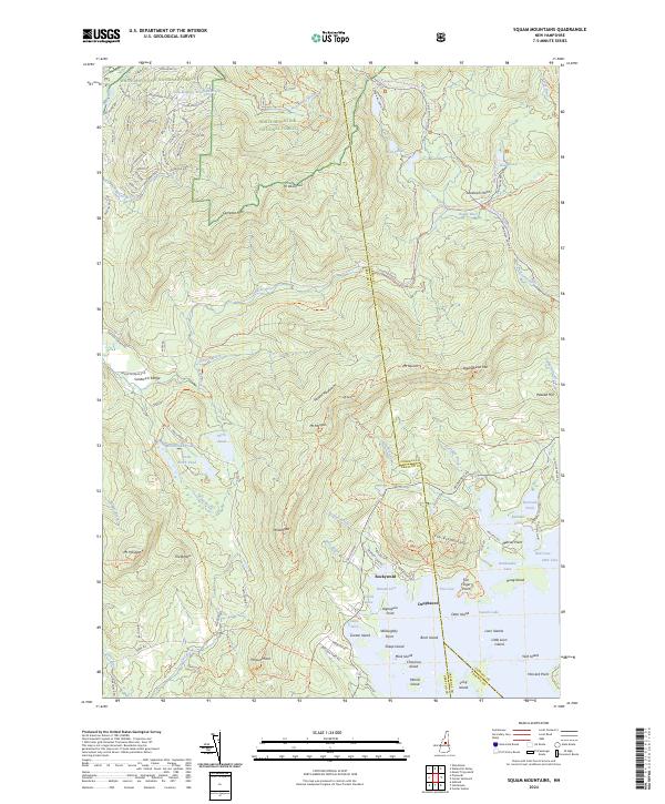 Squam Mountains topographic map thumbnail